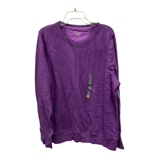 Athletic Sweatshirt Crewneck By Tek Gear In Purple, Size:2X