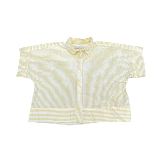 Top Ss By Loft In White & Yellow, Size:Xl