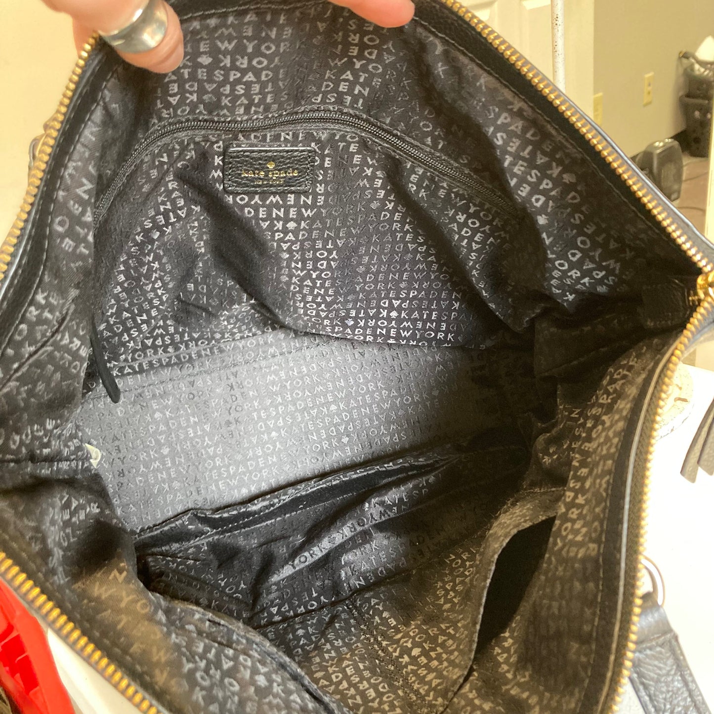 Handbag Designer By Kate Spade In Black, Size:Large