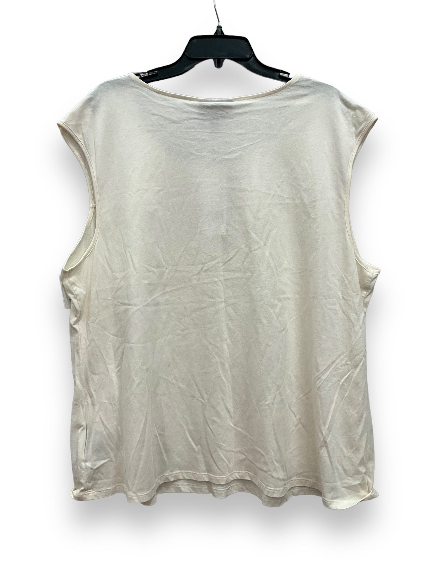 Cream Top Sleeveless Dana Buchman, Size 2x