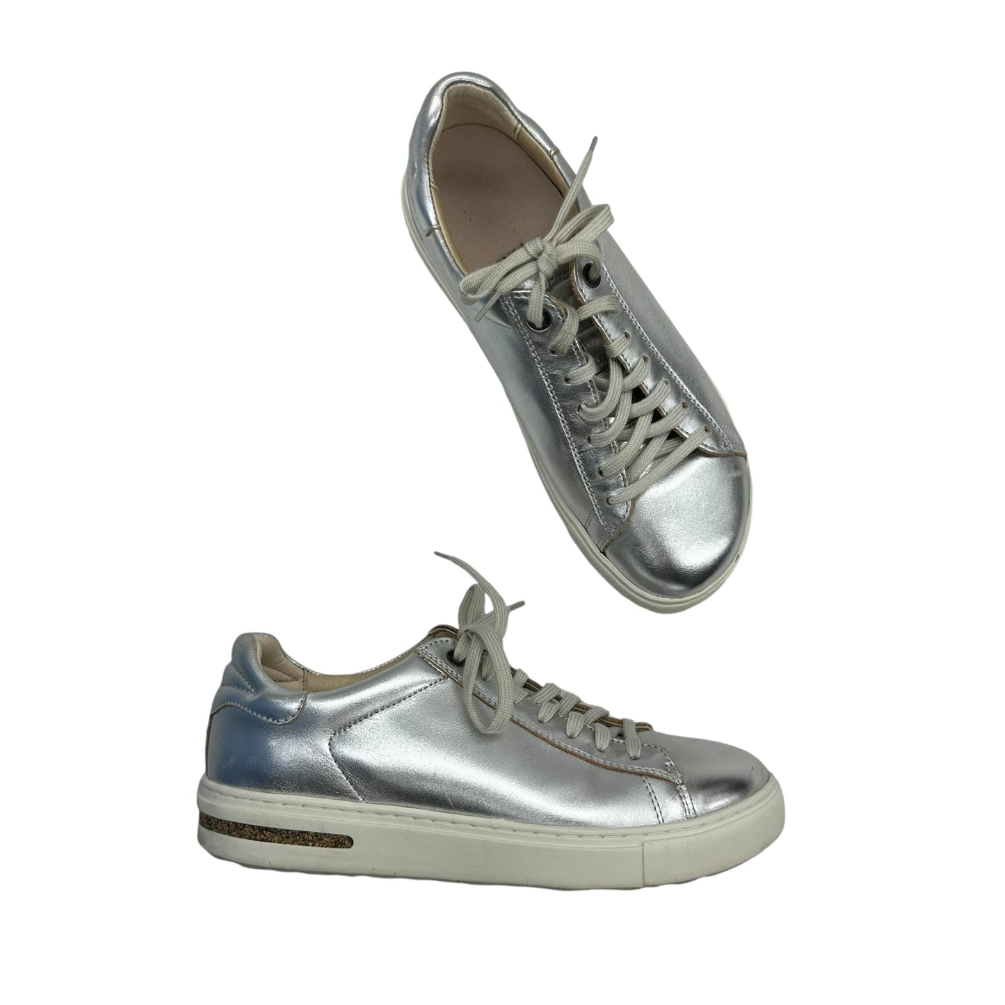 Shoes Sneakers By Birkenstock In Silver, Size:7