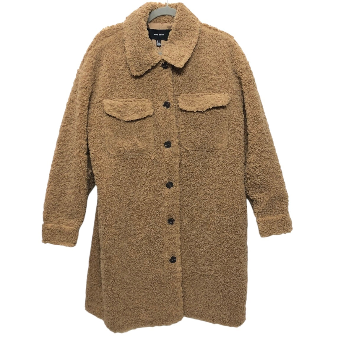 Coat Faux Fur & Sherpa By Vero Moda In Tan, Size:L