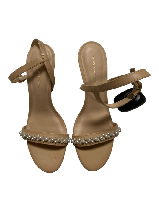 Sandals Designer By Stuart Weitzman In Tan, Size:6