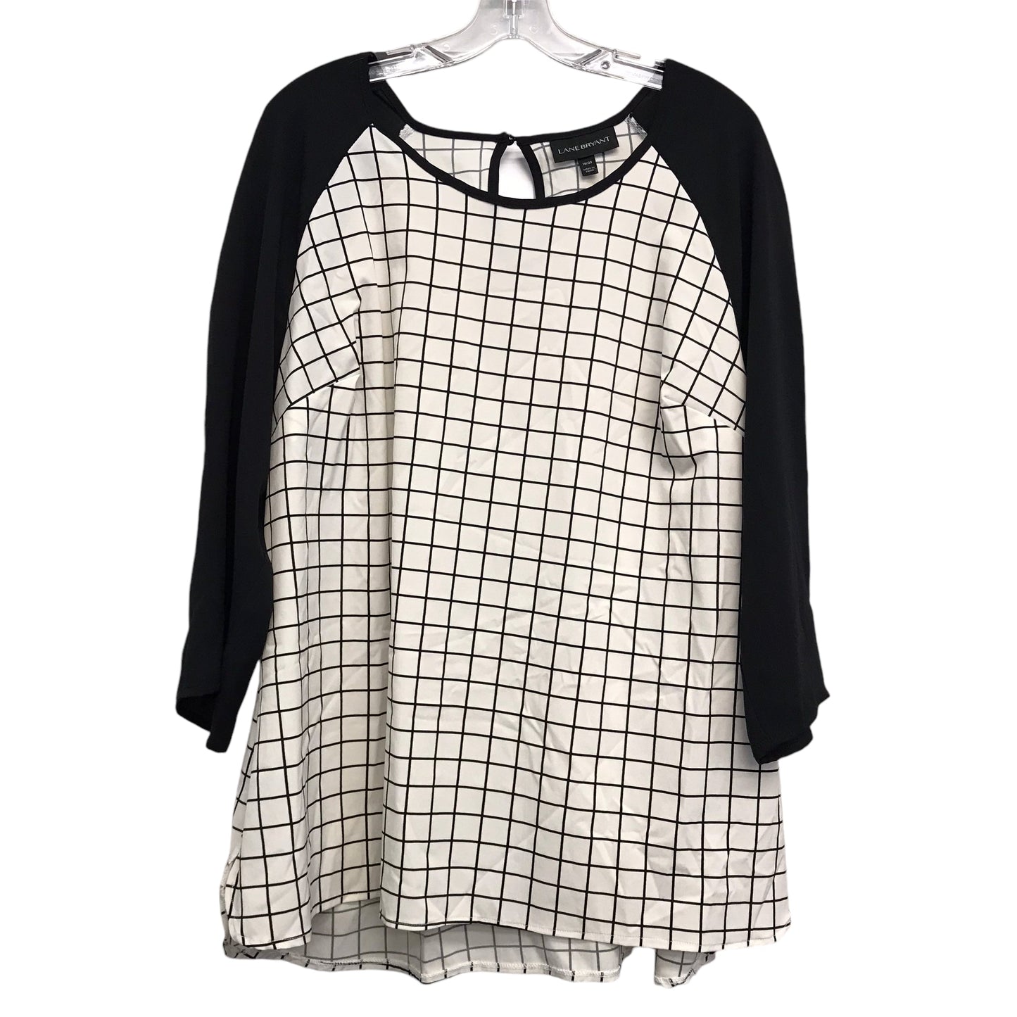 Top Ls By Lane Bryant In Black & Cream, Size:1X