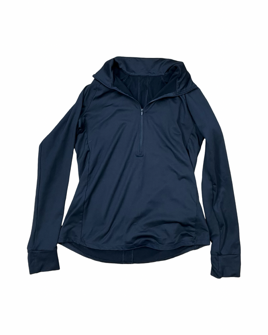 Athletic Top Ls Collar By Under Armour In Black, Size:M