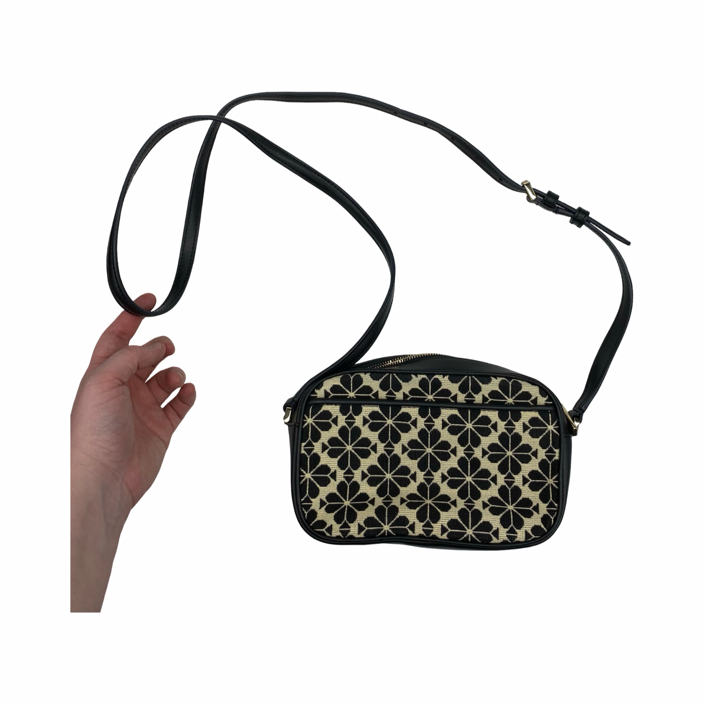 Crossbody Designer By Kate Spade In Black & Tan, Size:Small