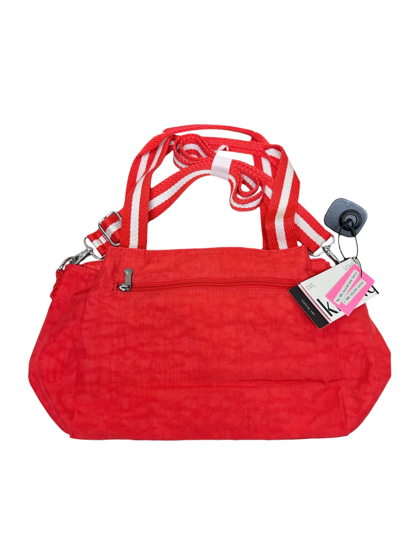 Handbag By Kipling In Red & White, Size:Medium