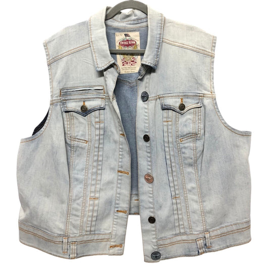 Vest Other By Avenue In Blue Denim, Size:4X