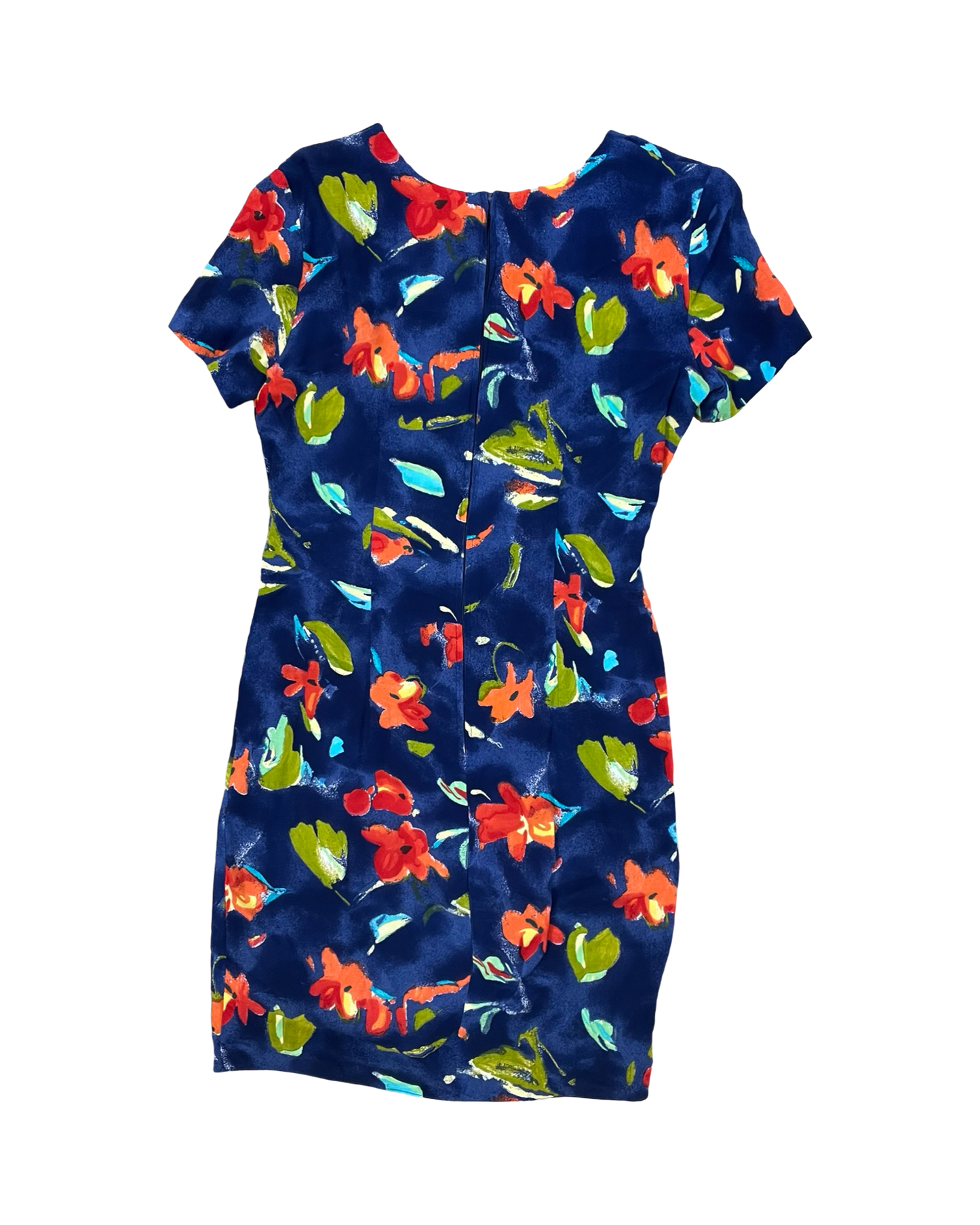 Dress Work By Kc Spencer In Blue & Orange, Size:S