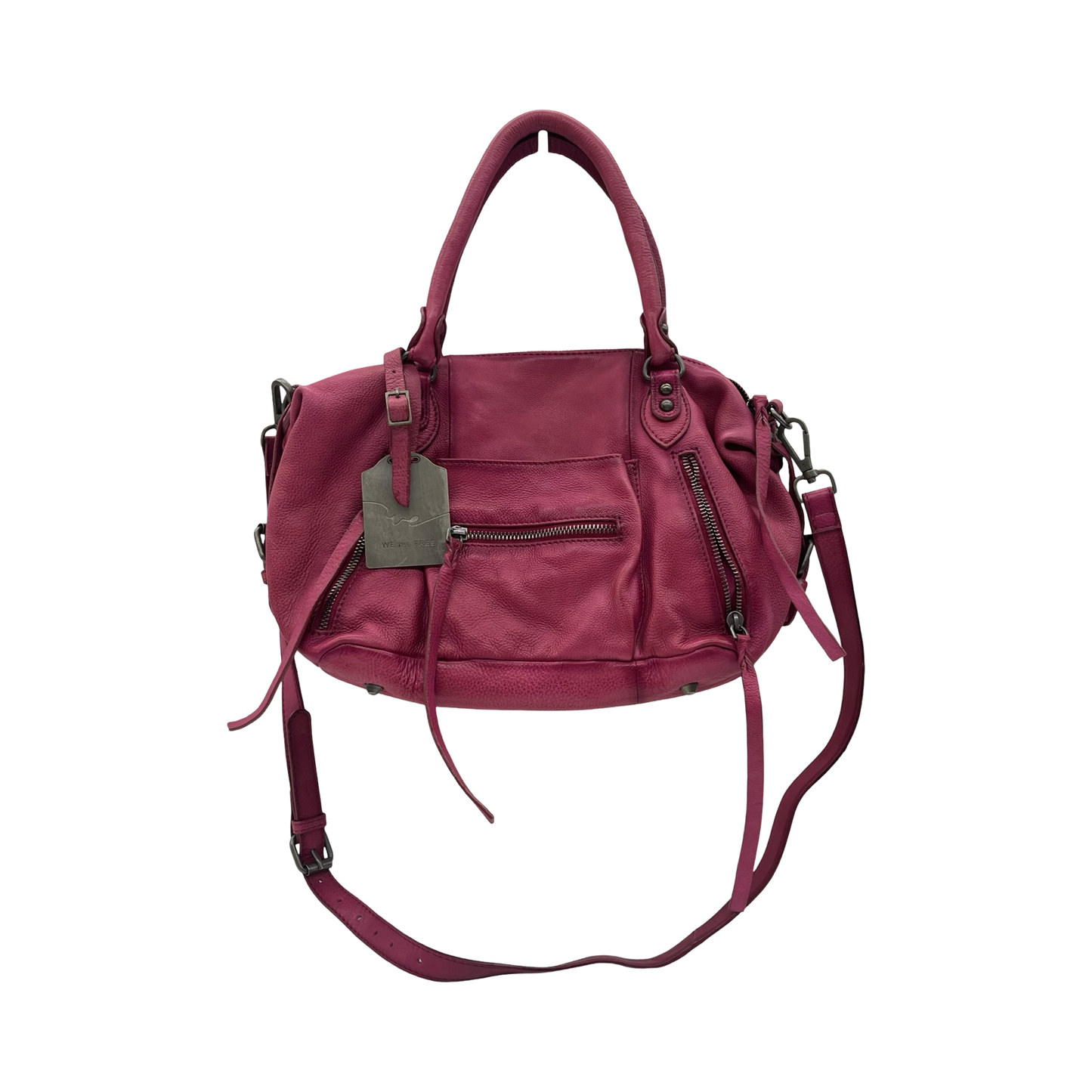 Handbag Leather By We The Free In Pink, Size:Medium