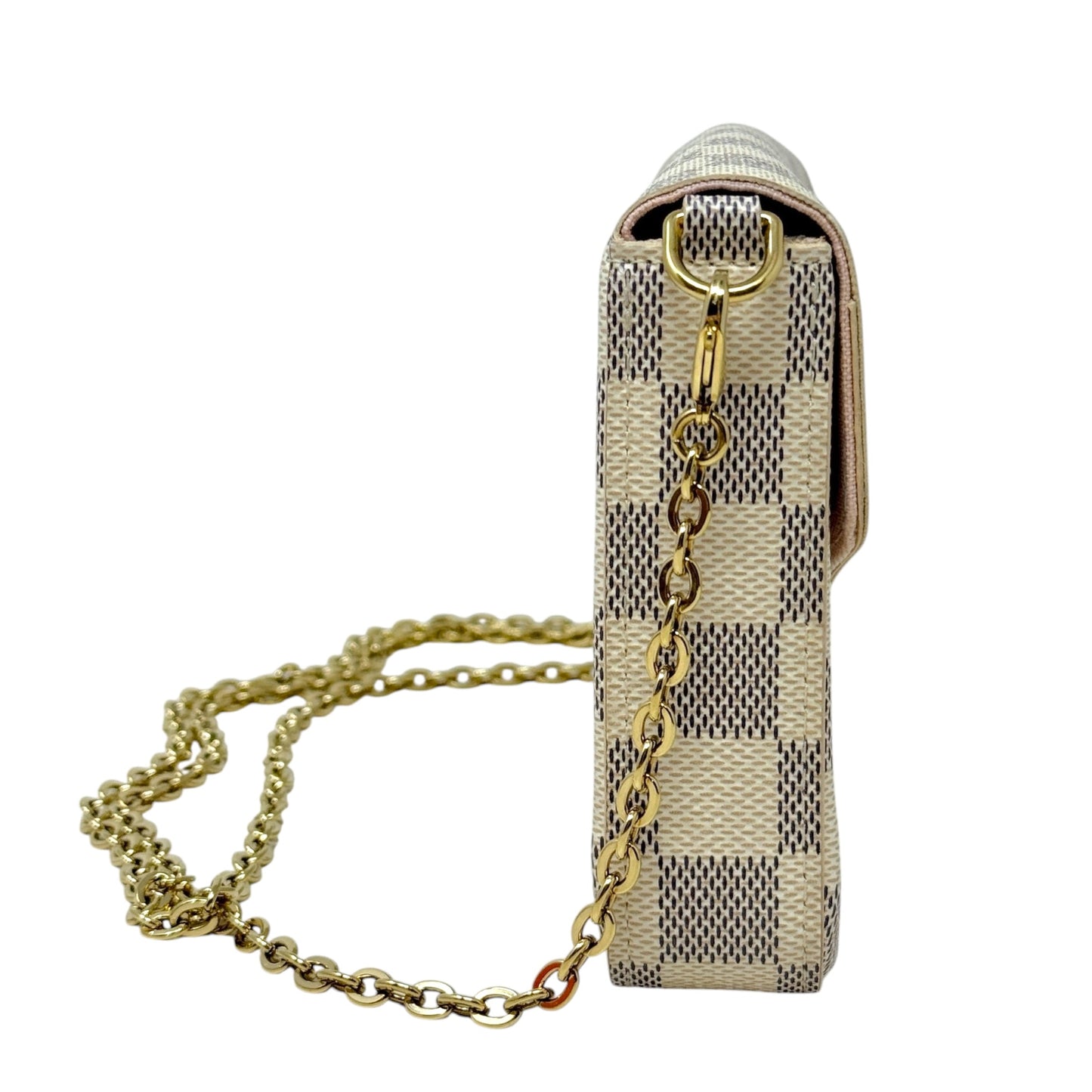Pochette Félicie In Damier Azur Canvas Luxury Designer By Louis Vuitton, Size: Small