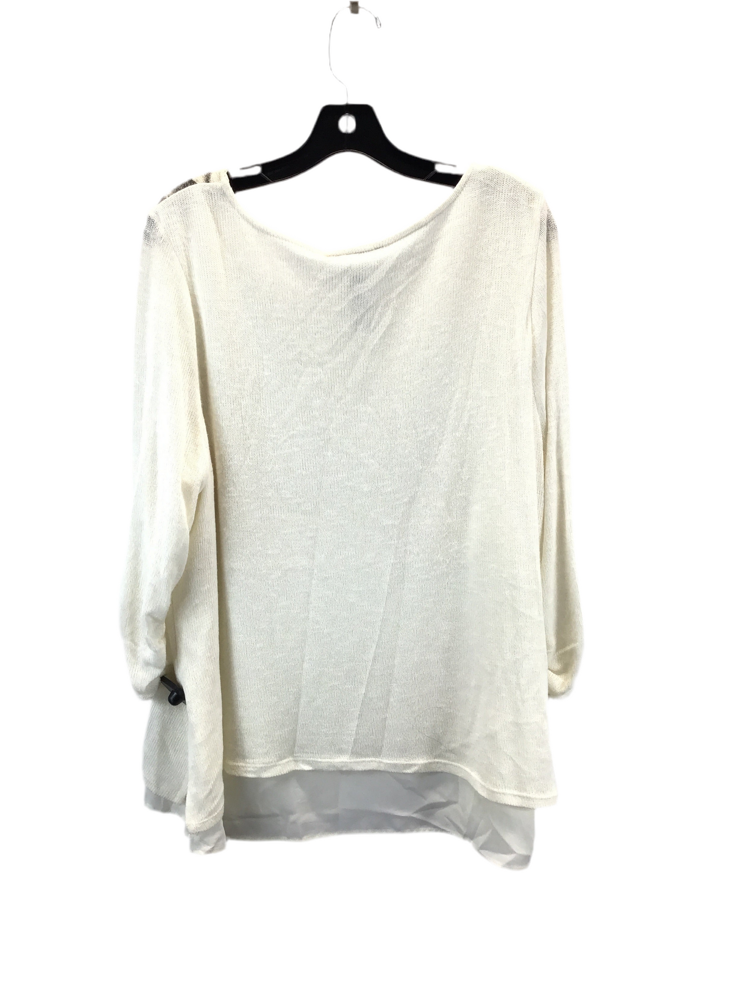 Sweater By Style And Company In Cream, Size: 1x