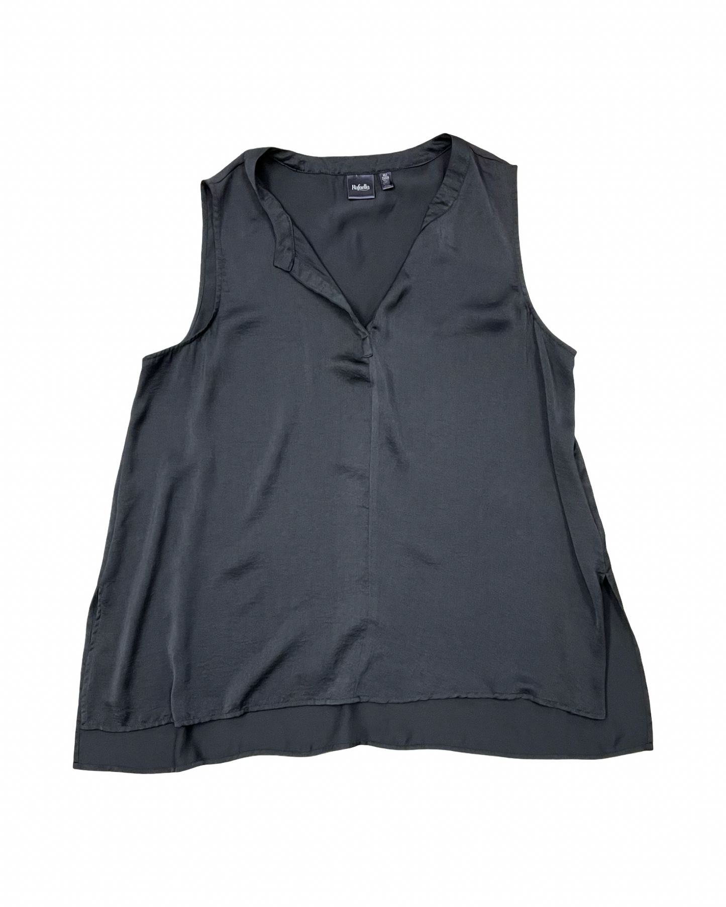 Top Sleeveless By Rafaella In Black, Size:Xl