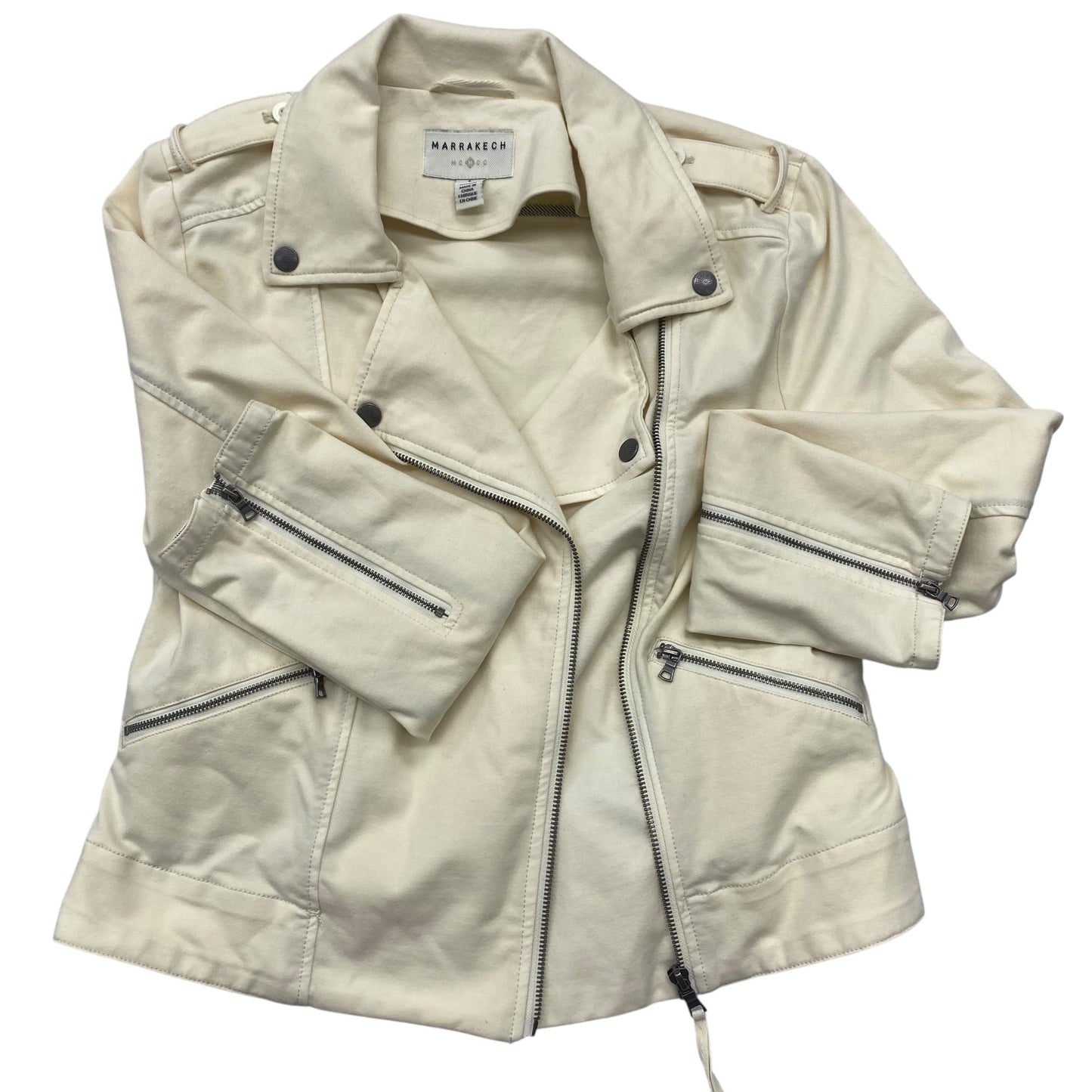 Jacket Moto By Marrakech In Cream, Size:S