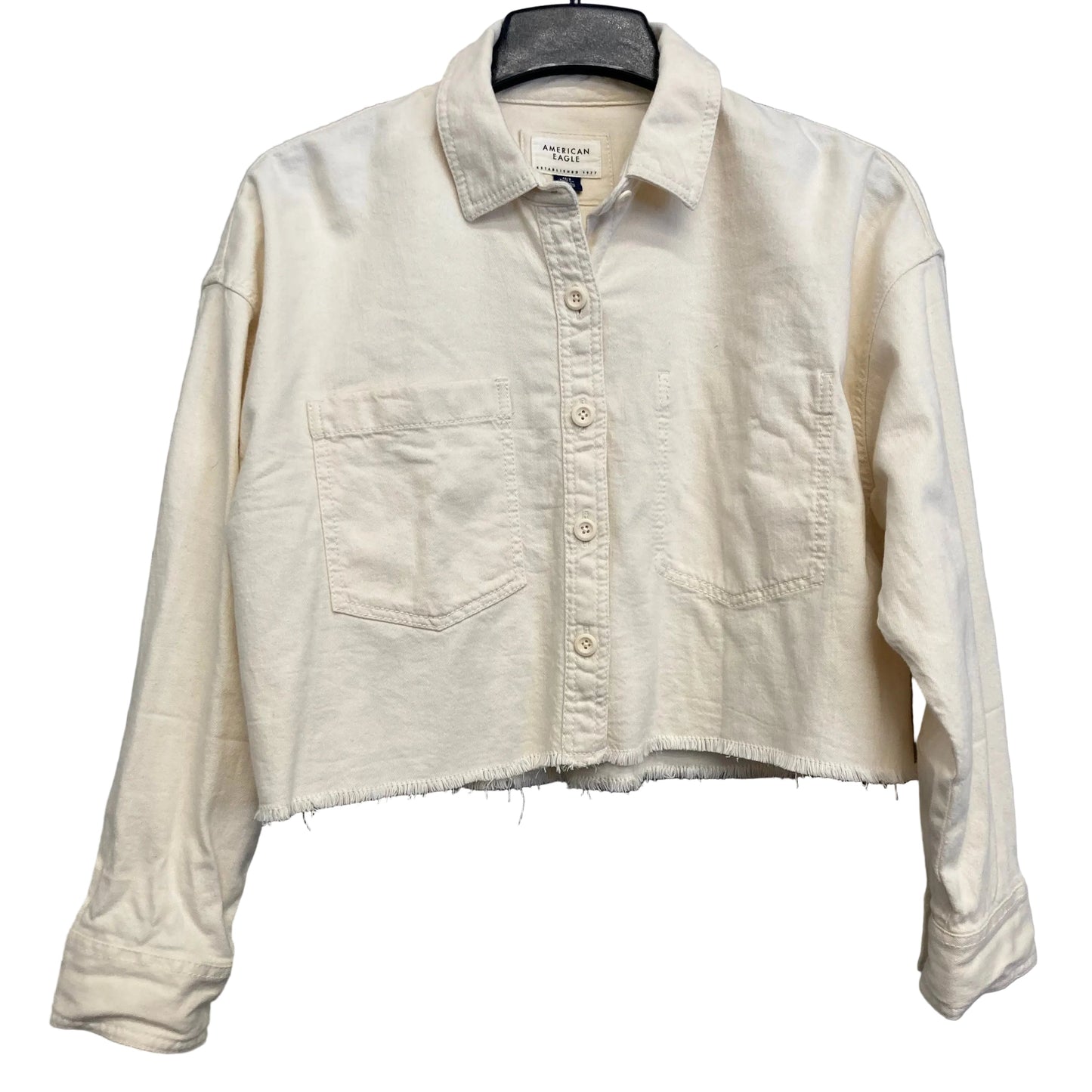 Top Ls By American Eagle In Cream, Size:Xs