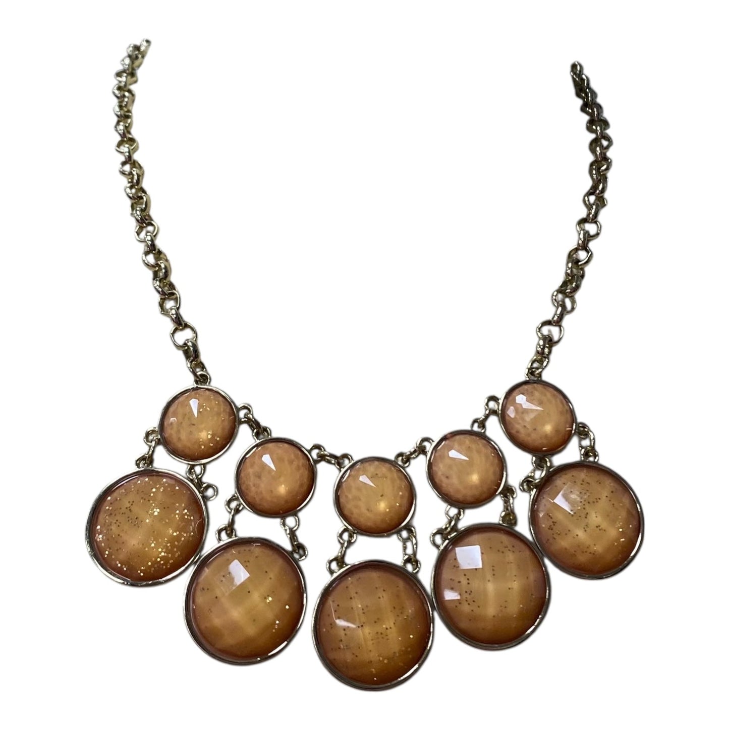Necklace Statement  In Orange