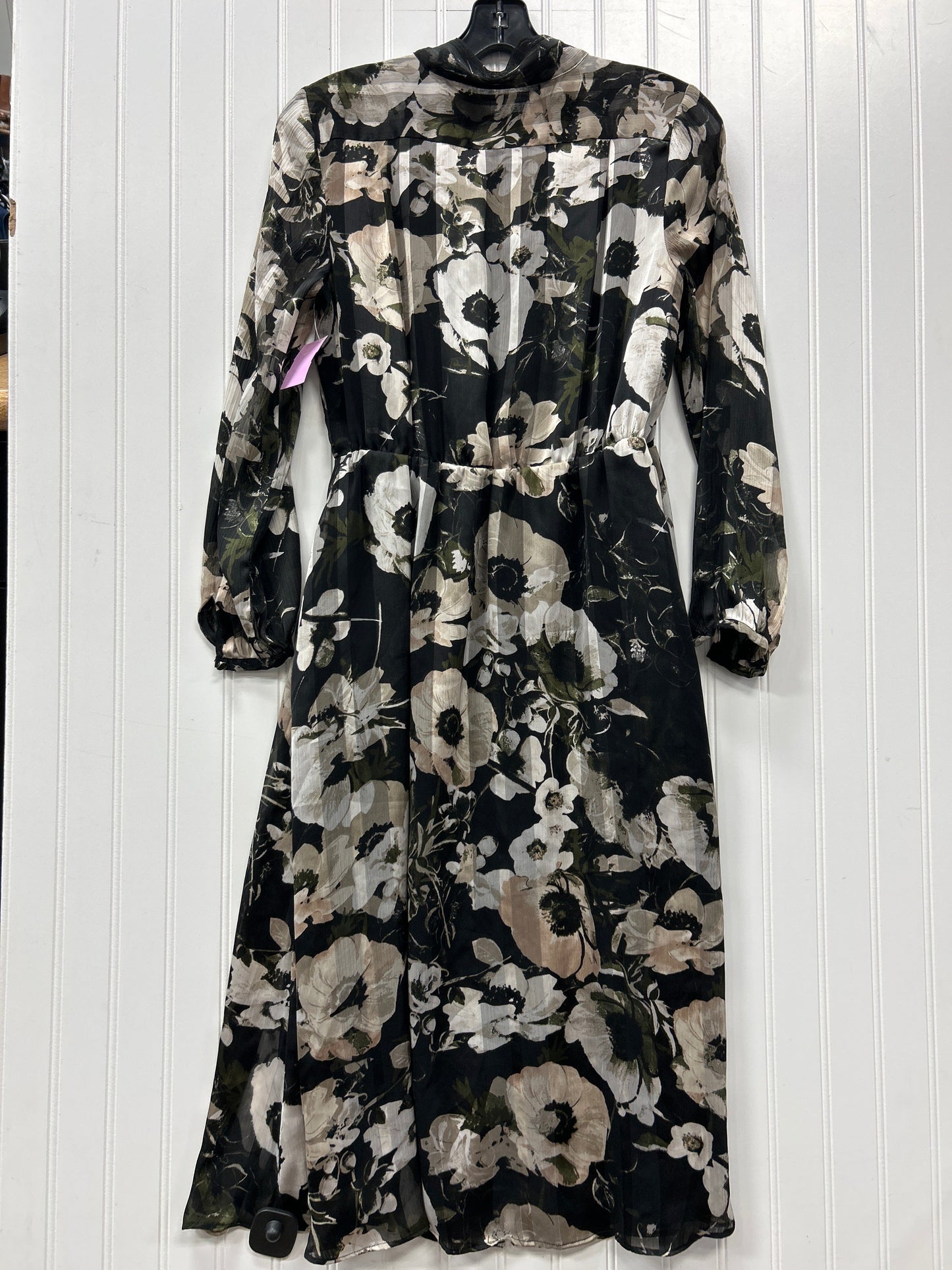 Dress Casual Maxi By Banana Republic In Black & Cream, Size:Xsp