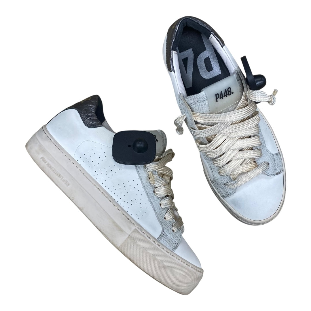 Shoes Sneakers By P448 In Grey & White, Size:7.5