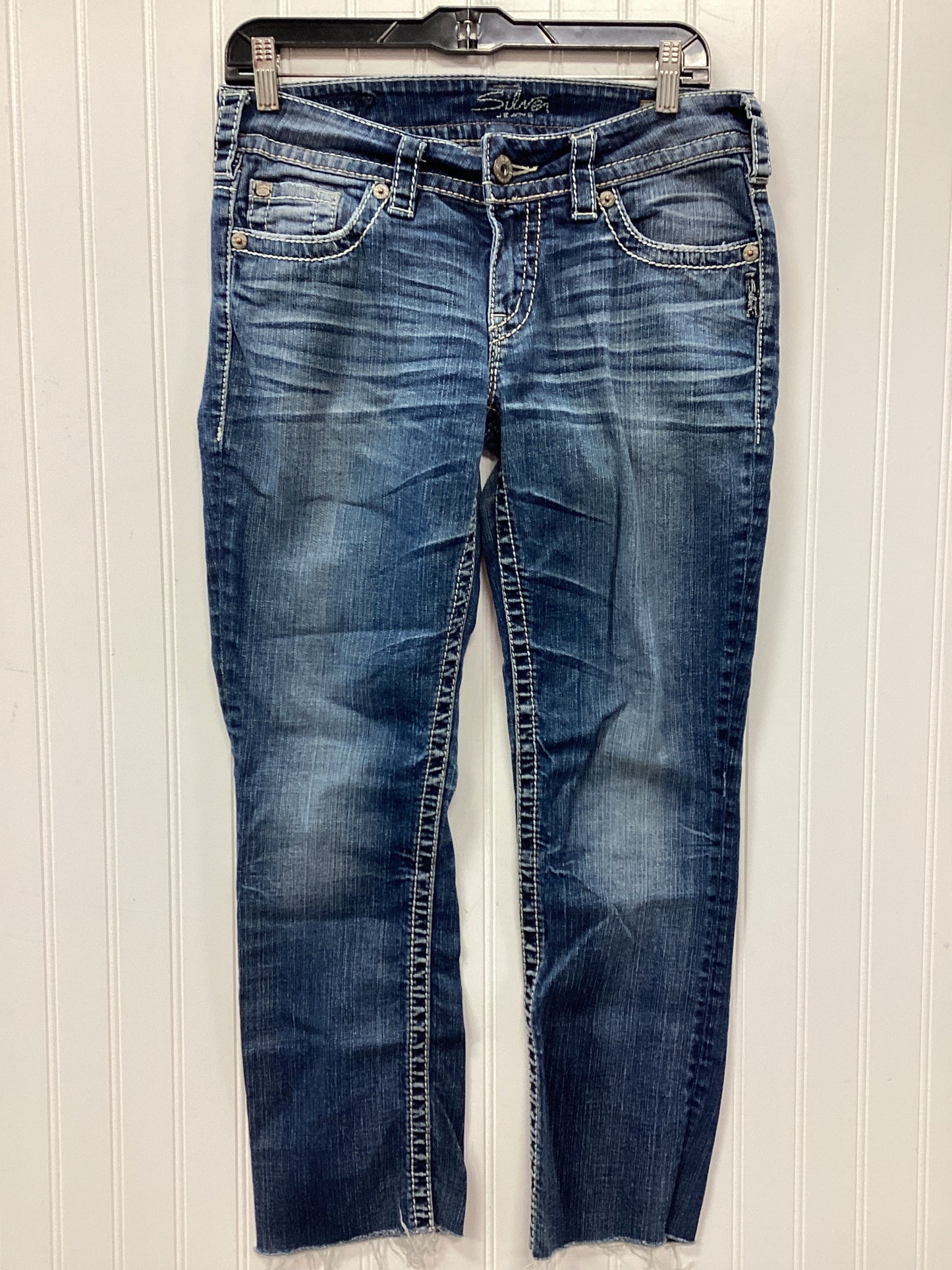 Jeans Skinny By Silver In Blue Denim, Size:6