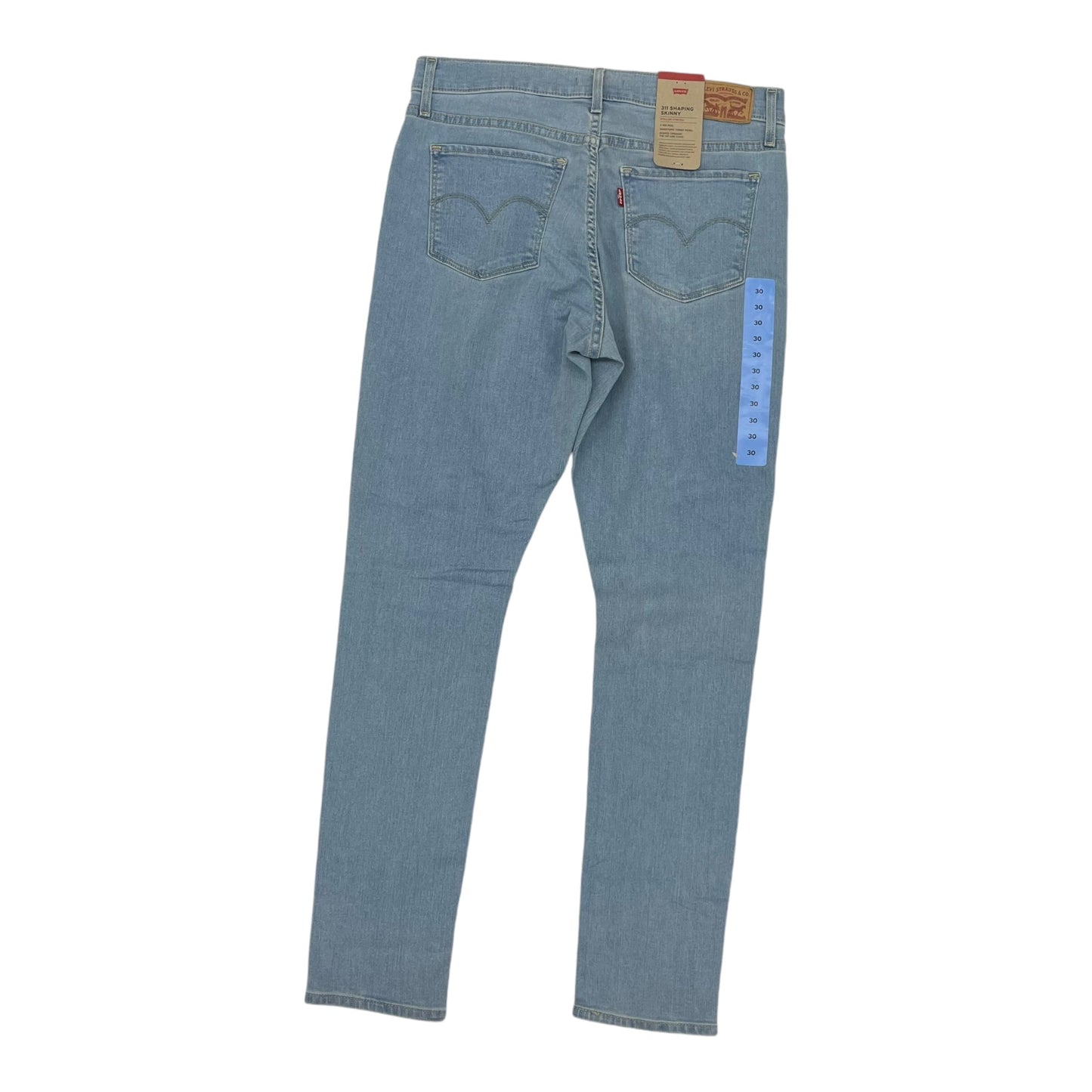 Jeans Skinny By Levis In Blue Denim, Size:10