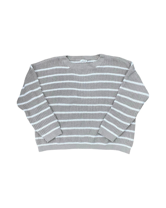 Sweater By Maurices In Tan & White, Size:L