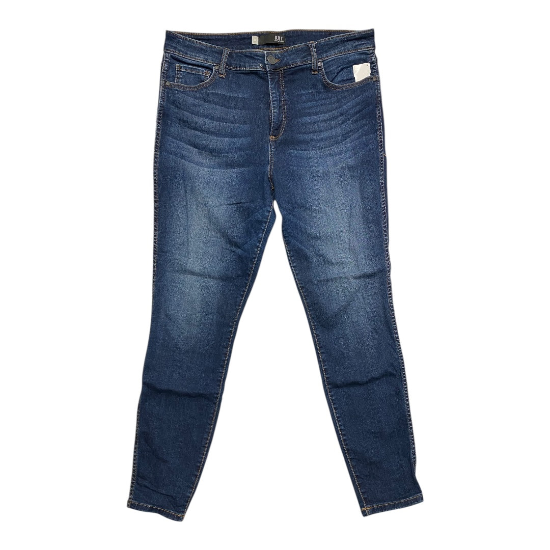 Jeans Skinny By Kut In Blue Denim, Size:14