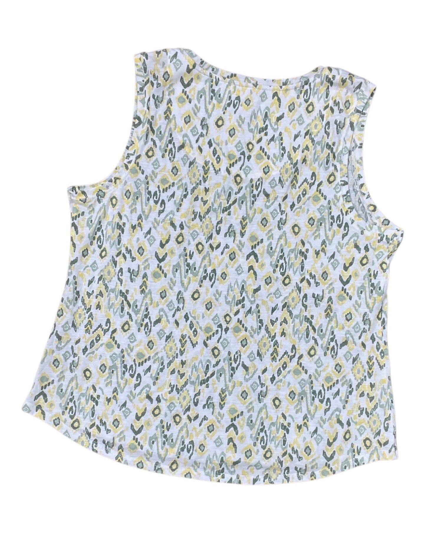 Top Sleeveless By Clothes Mentor In Green & Yellow, Size:1X