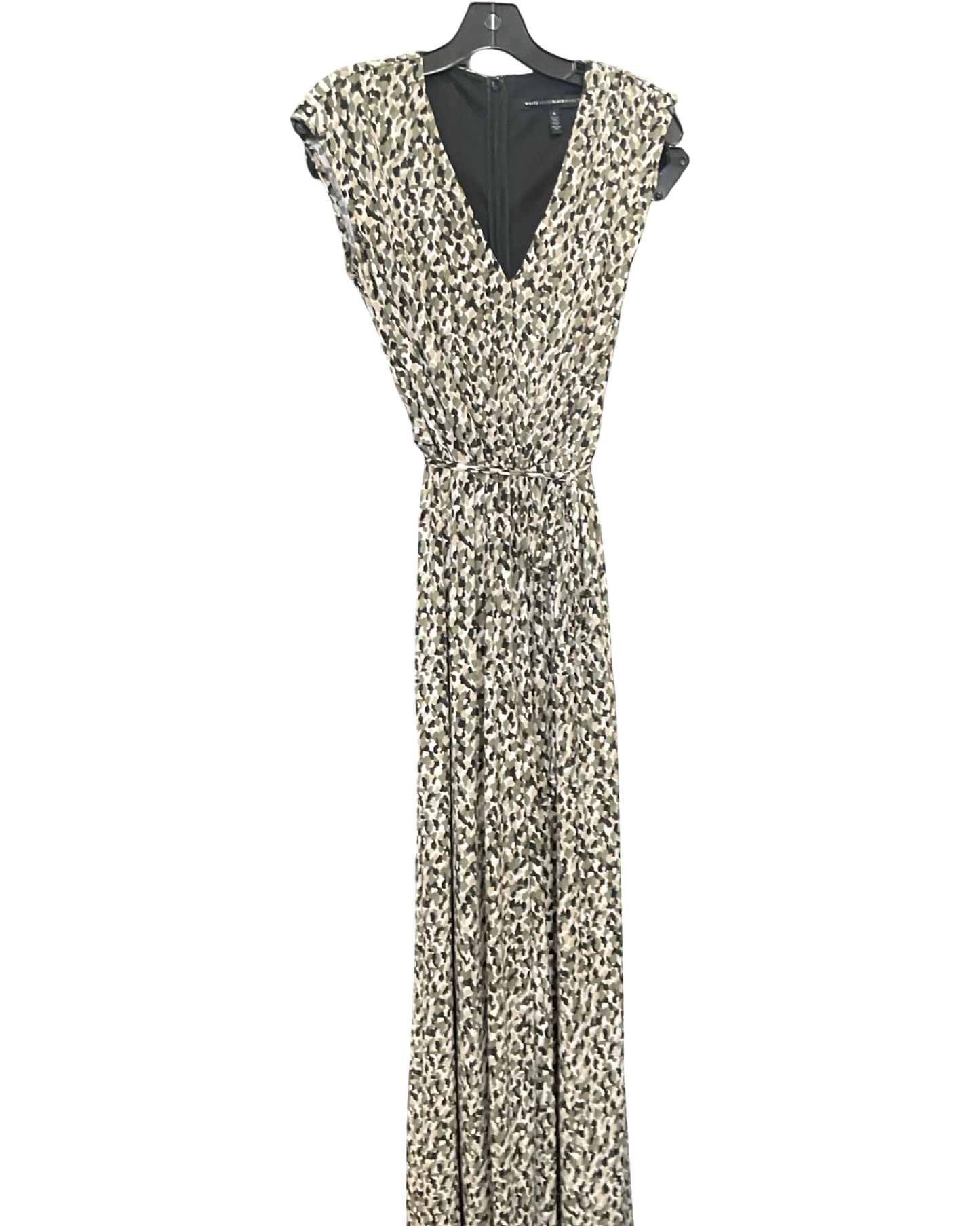 Dress Casual Maxi By White House Black Market In Cream & Green, Size:Xs