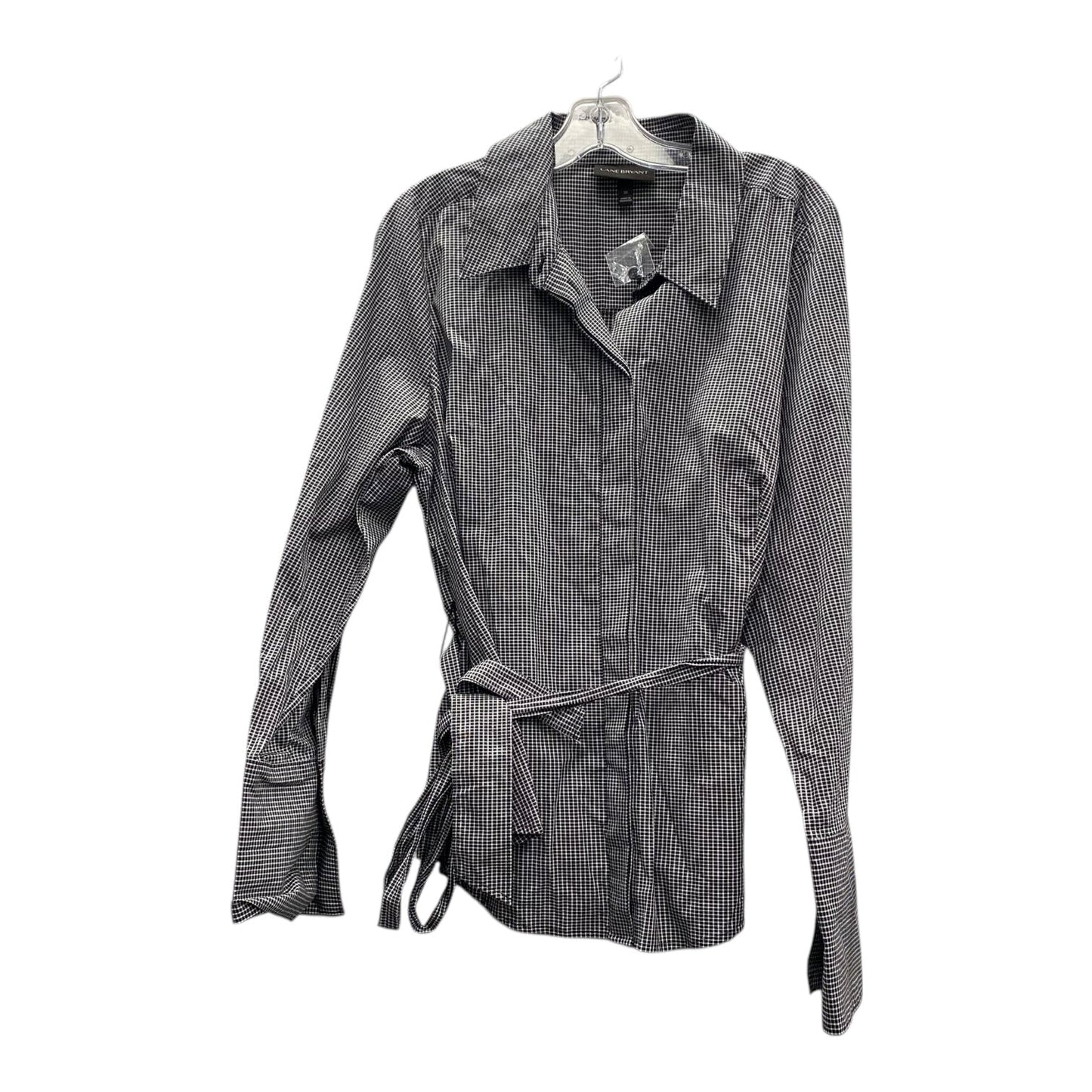 Blouse Ls By Lane Bryant In Black & White, Size:2X