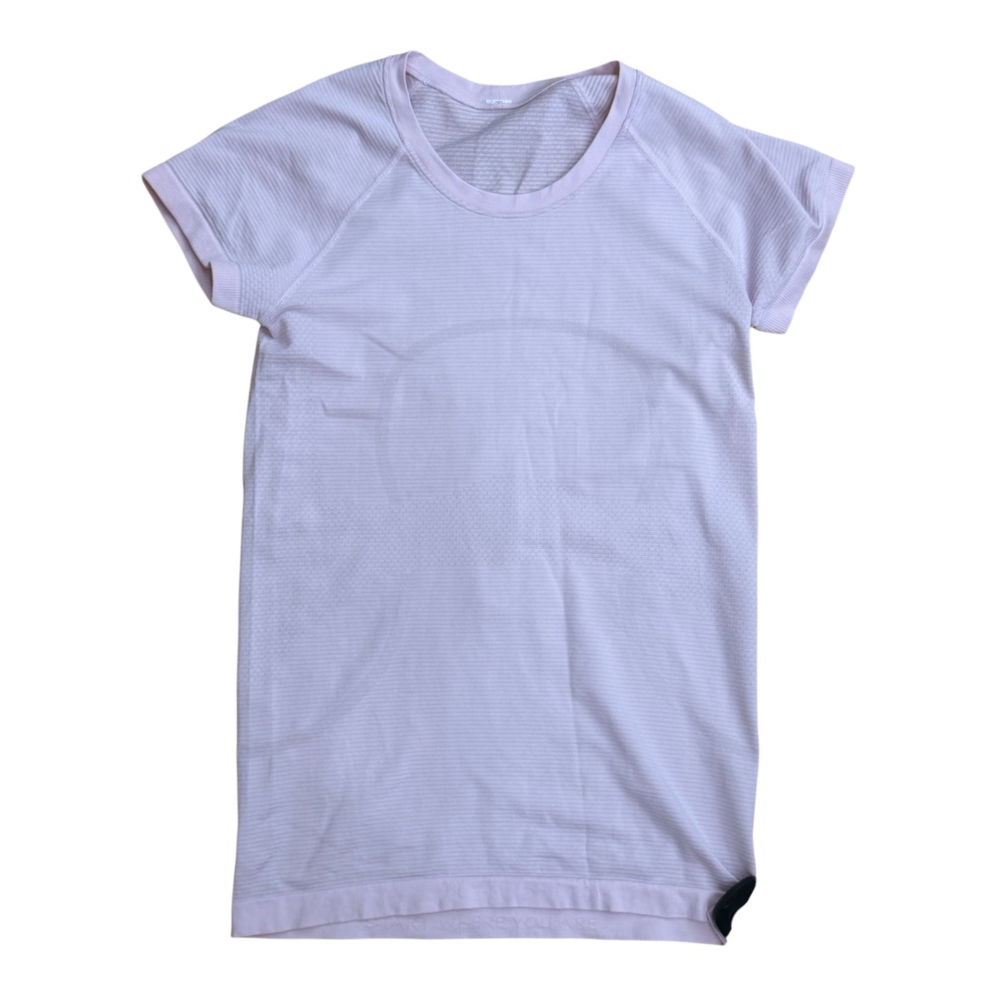 Athletic Top Ss By Lululemon In Pink, Size:M