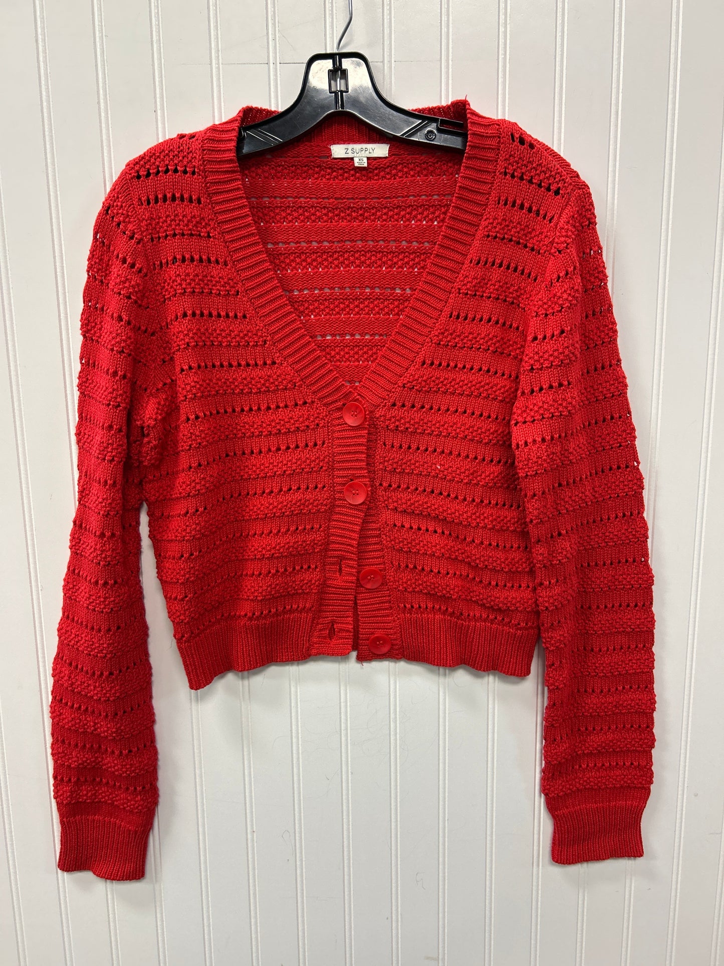 Sweater Cardigan By Z Supply In Red, Size:Xs