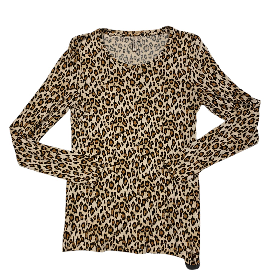 Top Long Sleeve Basic By Banana Republic In Animal Print, Size: Xs