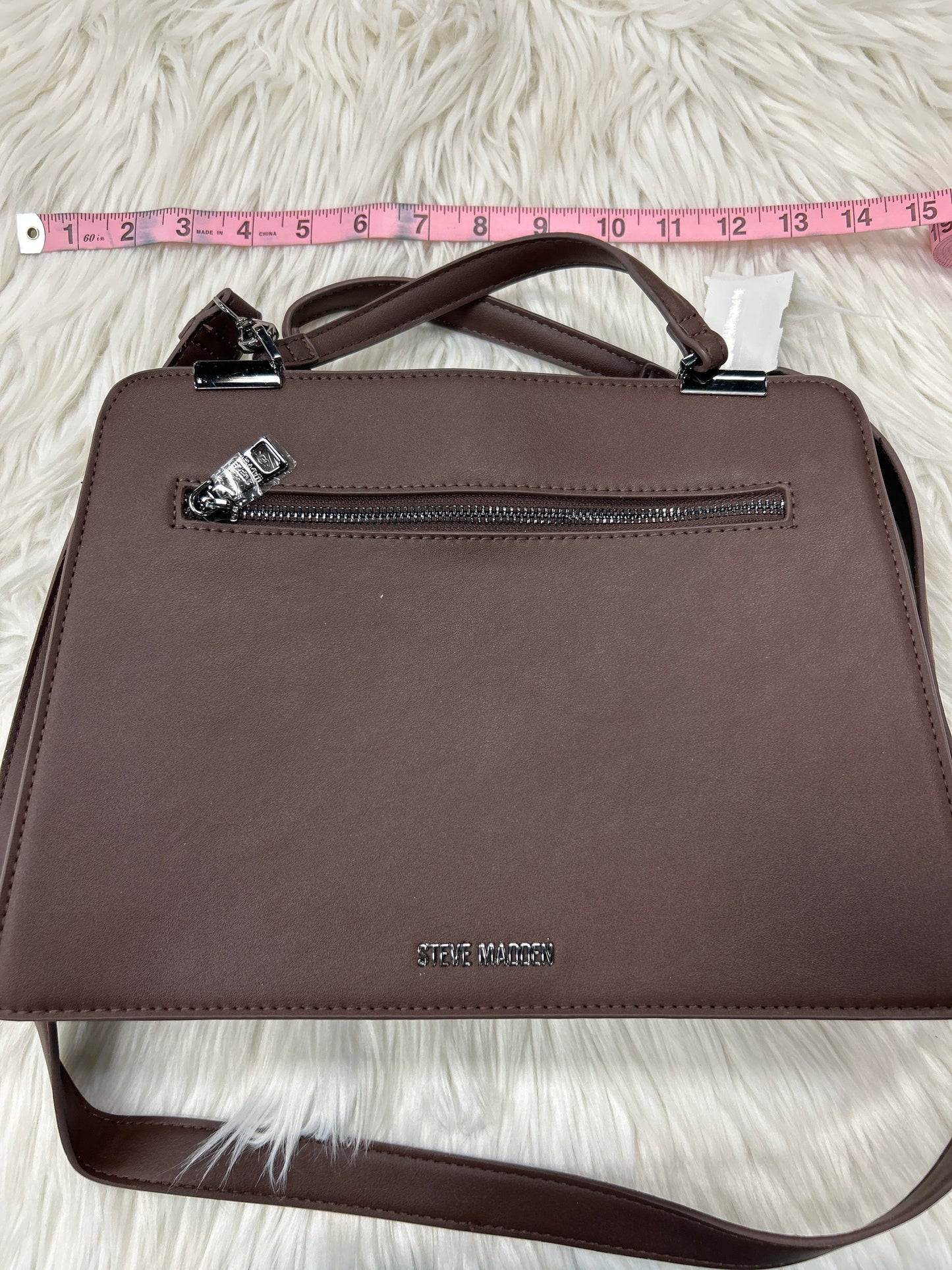 Handbag By Steve Madden In Brown, Size:Medium