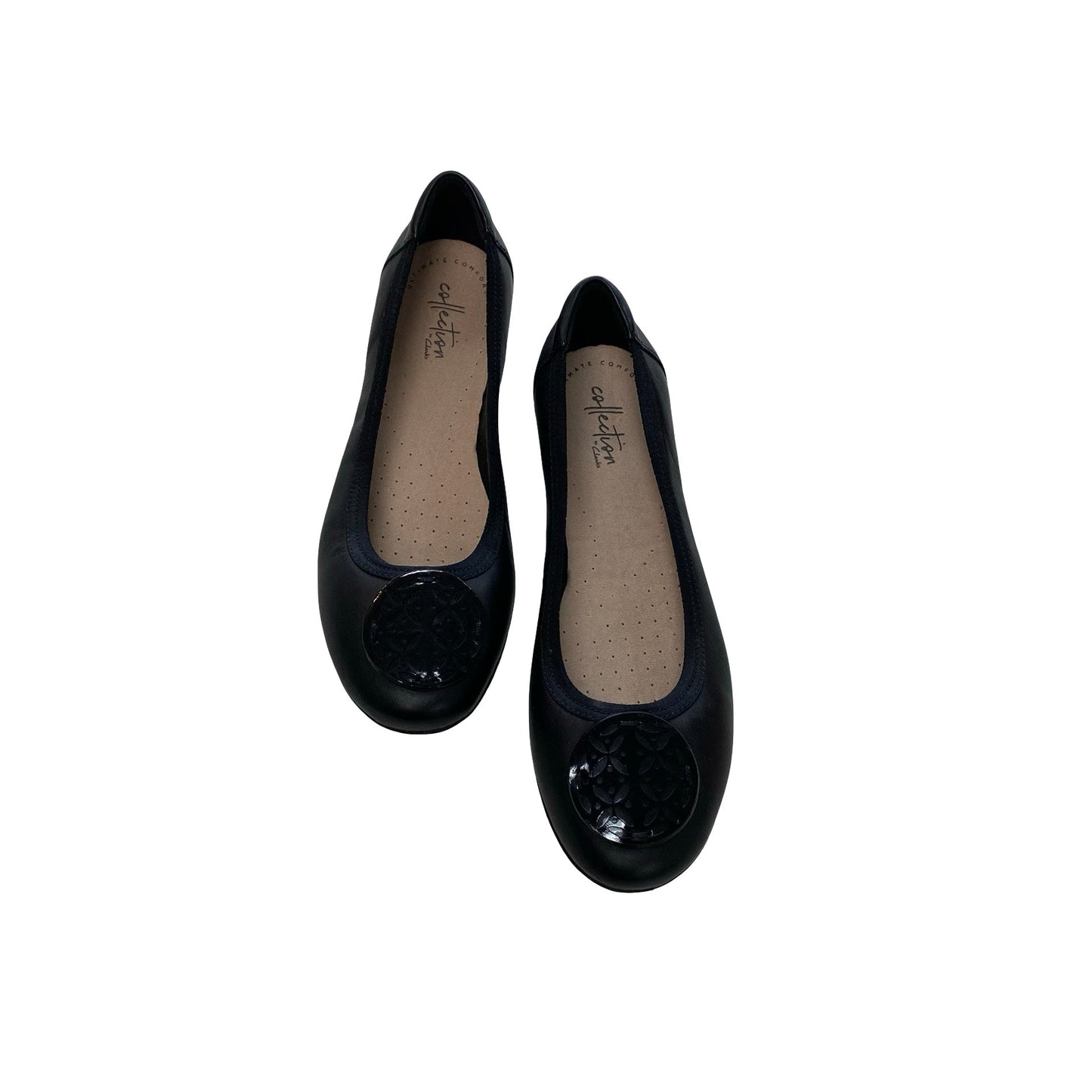 Shoes Flats By Clarks In Black, Size:7