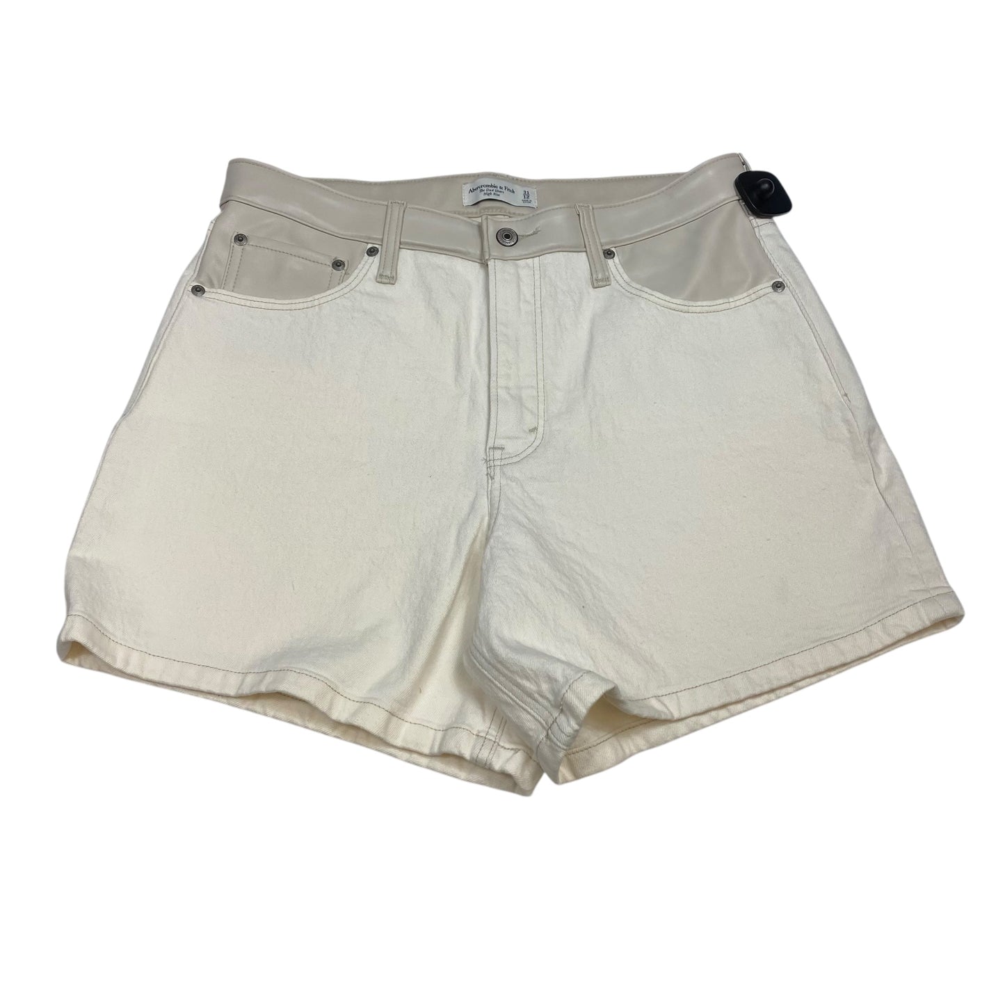 Shorts By Abercrombie And Fitch In White Denim, Size:12