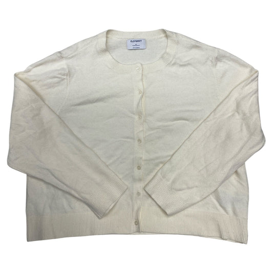 Sweater Cardigan By Old Navy In Cream, Size:2X