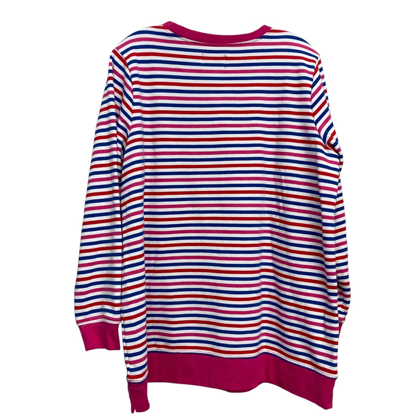 Top Ls By Lands End In Striped Pattern, Size:1X