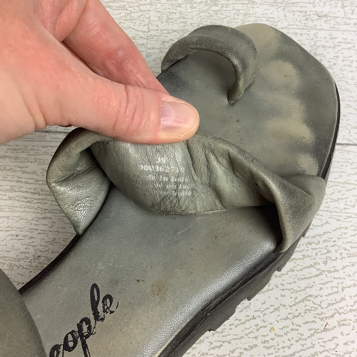 Sandals Heels Platform By Free People In Grey, Size: 8.5 (39)