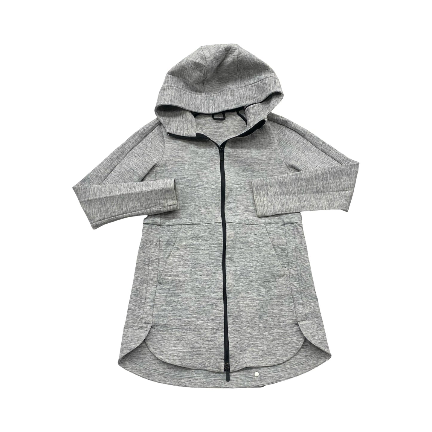 Athletic Jacket By Lululemon In Grey, Size:6