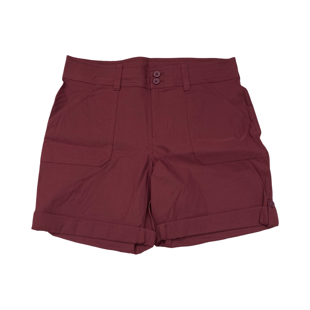 Athletic Shorts By Eddie Bauer In Maroon, Size:8
