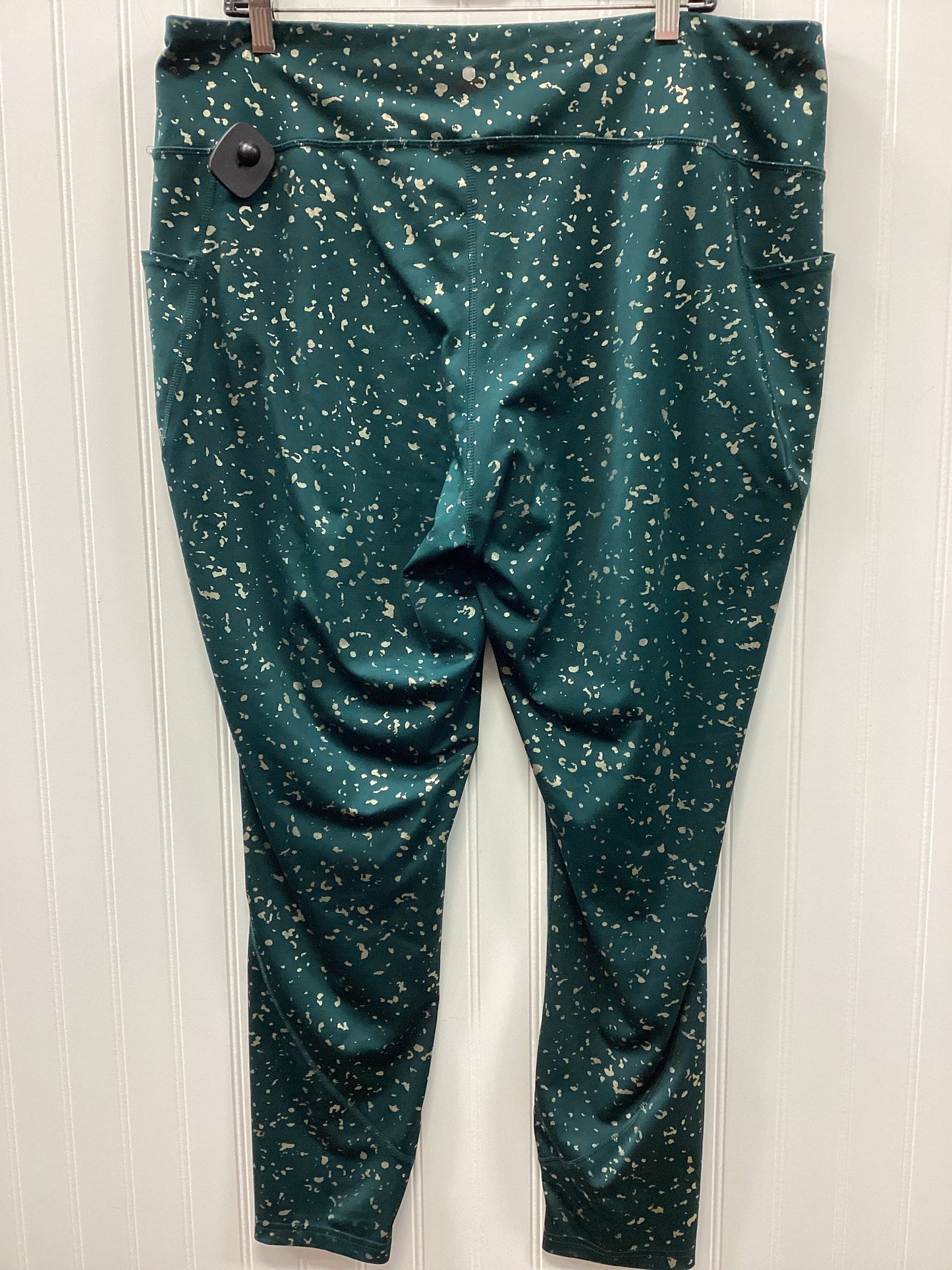 Athletic Leggings By Tek Gear In Green, Size:2X