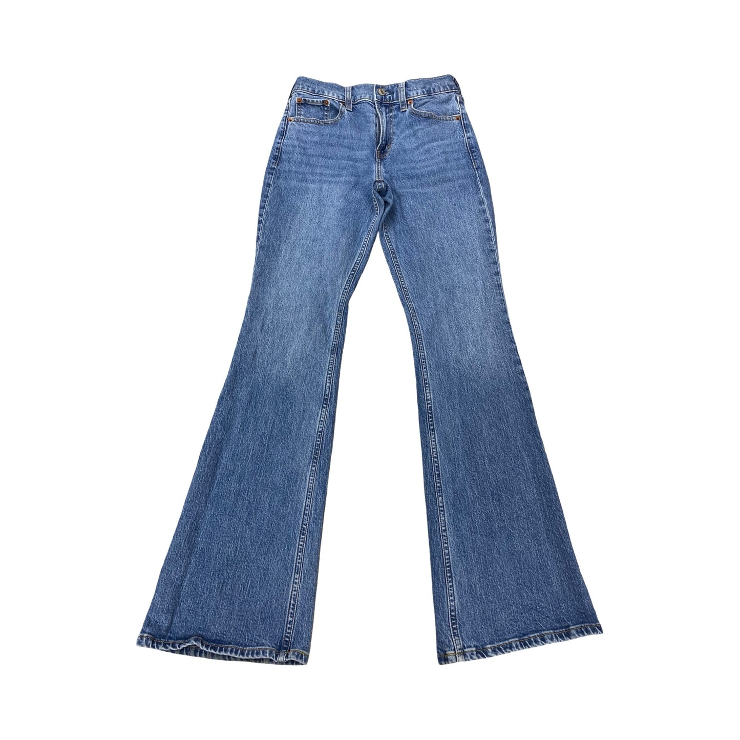 Jeans Boot Cut By Abercrombie And Fitch In Blue, Size:0