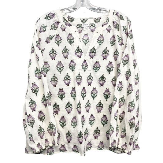 Top Ls By J. Crew In Floral Print, Size:Xl