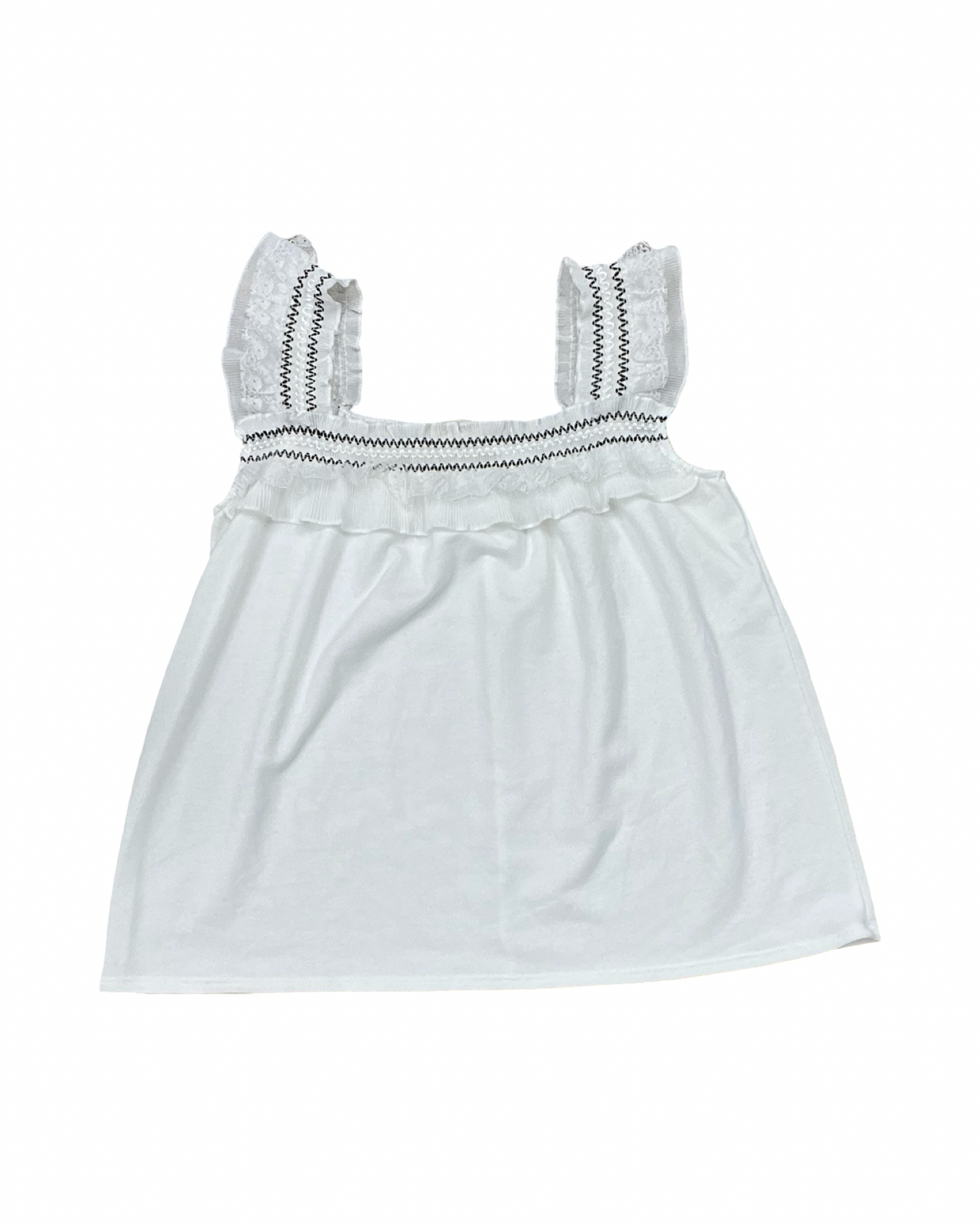 Top Sleeveless By Bibi In White, Size:S