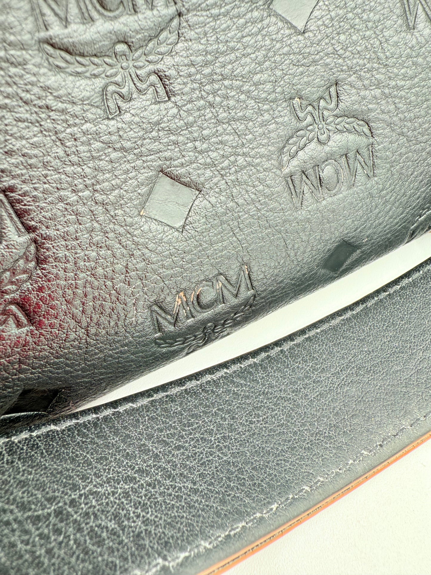 Handbag Luxury Designer By Mcm In Black, Size:Medium