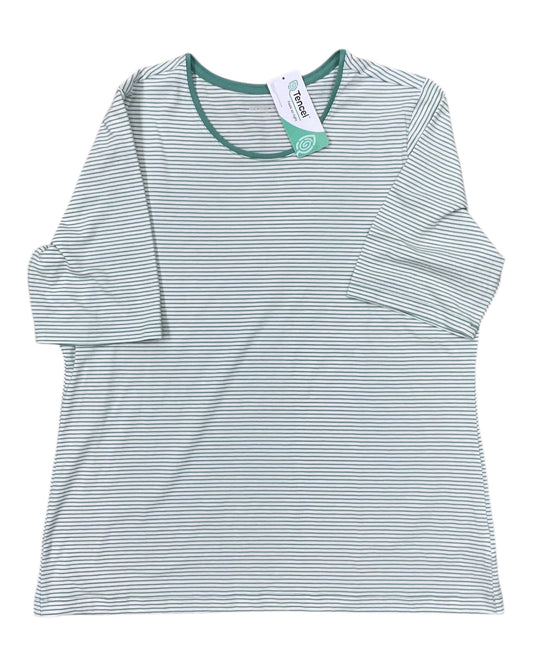 Top Ss By Lands End In Green & White, Size:1X