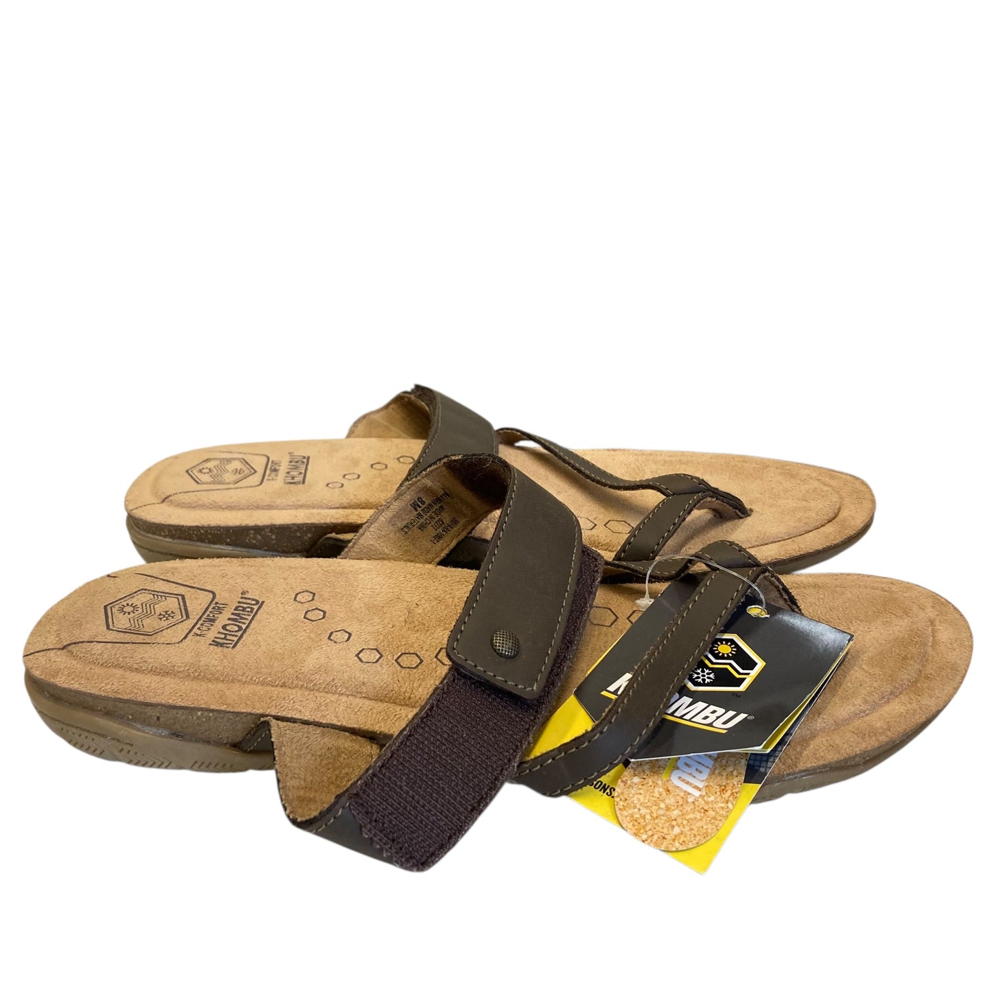 Sandals Flats By Khombu In Brown, Size:8