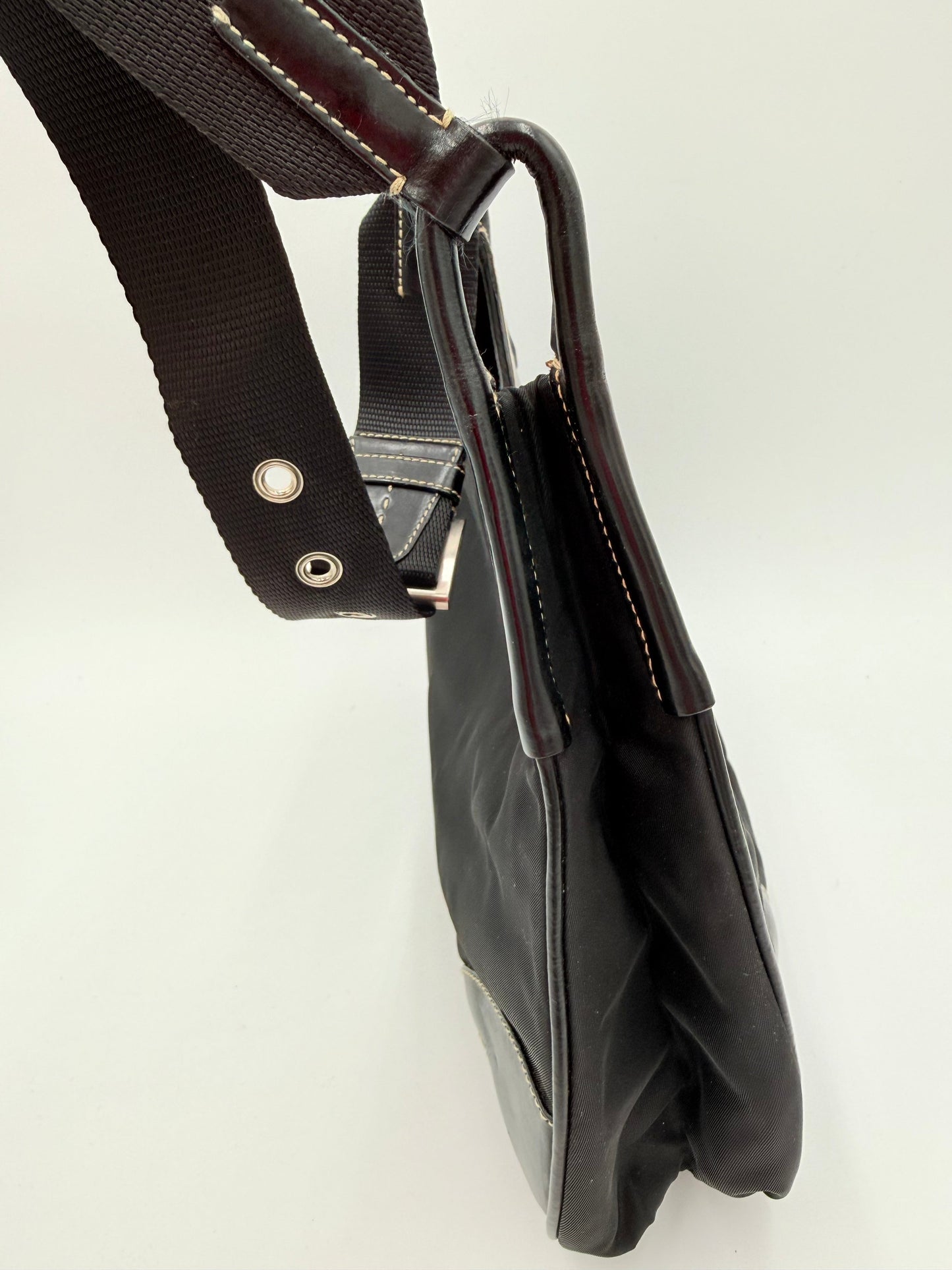 Handbag Luxury Designer By Prada In Black, Size:Medium