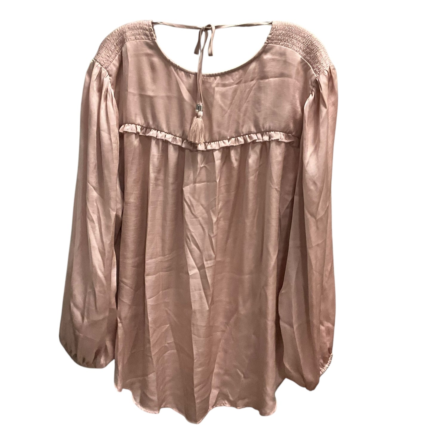 Top 3/4 Sleeve By Tahari By Arthur Levine In Pink, Size:3X