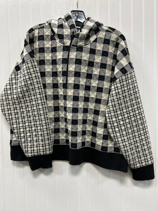 Sweatshirt Hoodie By Nautica In Black & Cream, Size:Xl
